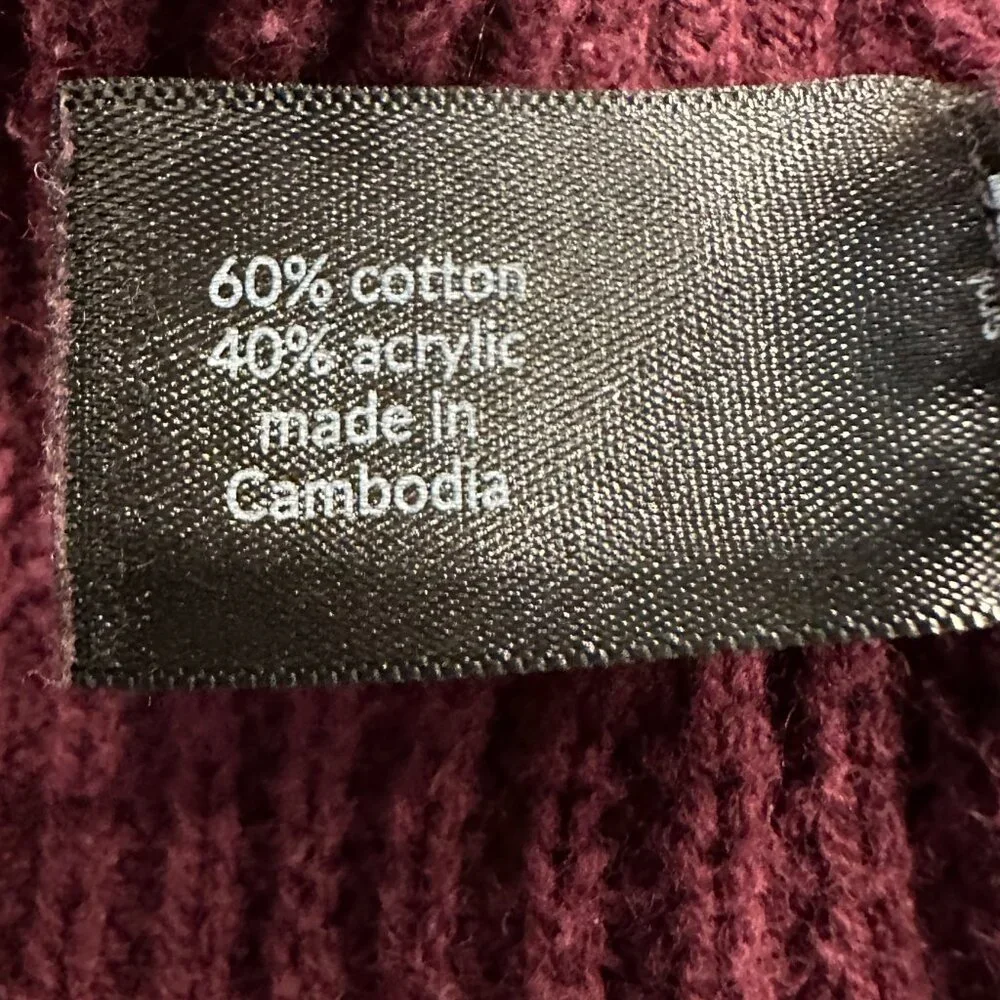 Lane Bryant Knit Sweater Burgundy Long Sleeve Pullover Boat Neck Plus Size 14/16 - Picture 8 of 9